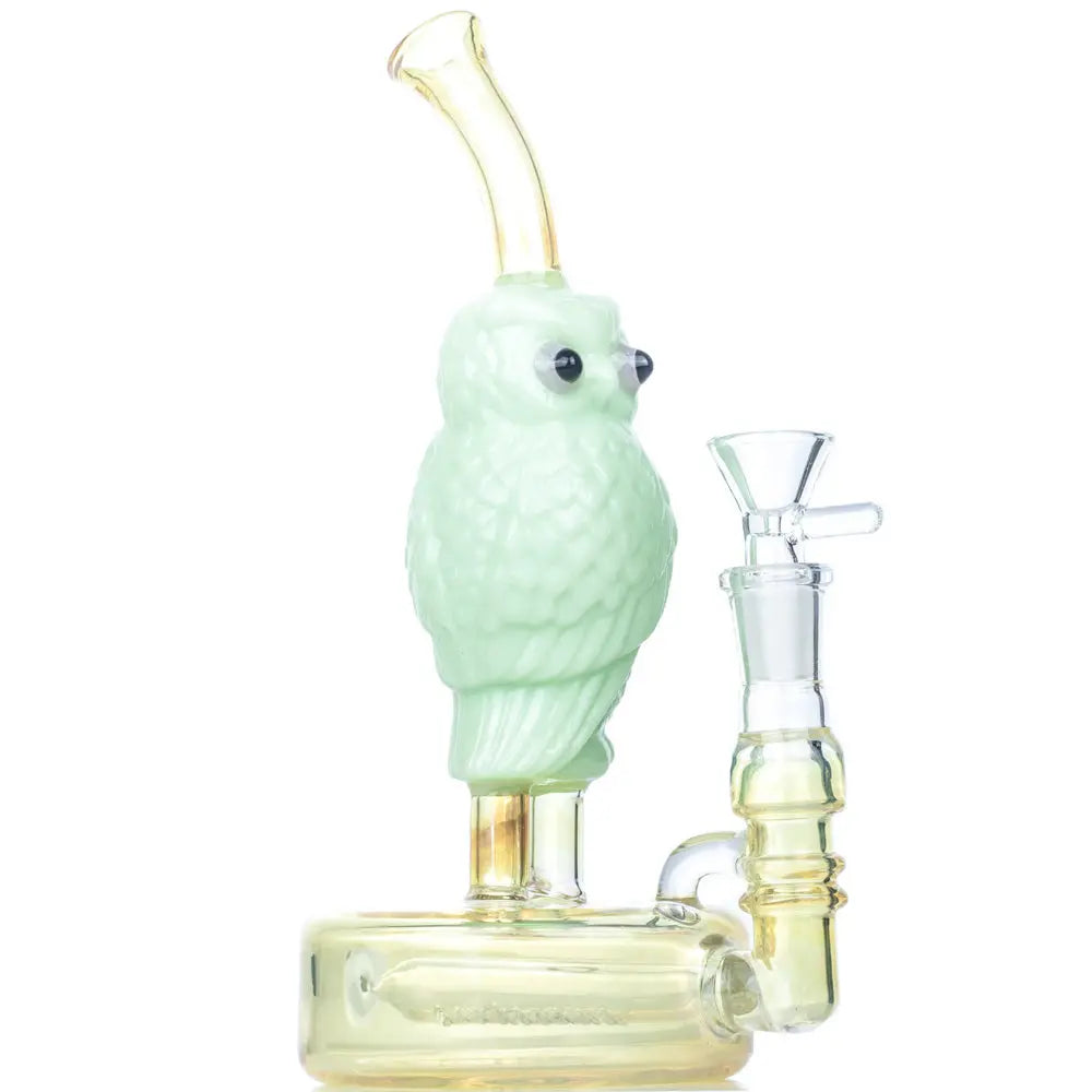 8" Owl Theme Glass Bong