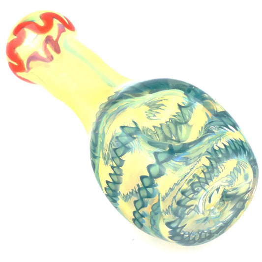 3.9" Fumed Glass Squared Bowl Spoon Pipe