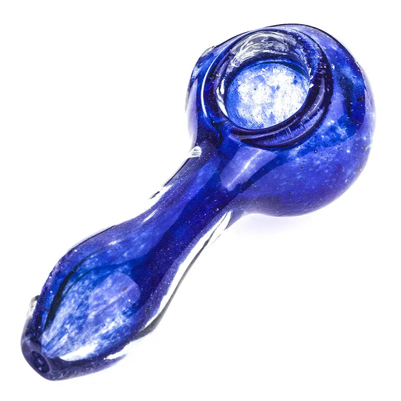 Blue Glass Spoon Pipe