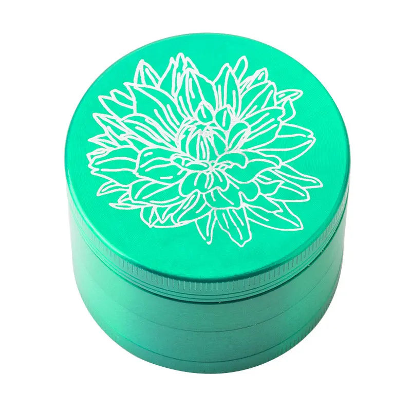 Green Zinc Alloy Weed Grinder 3 Layer