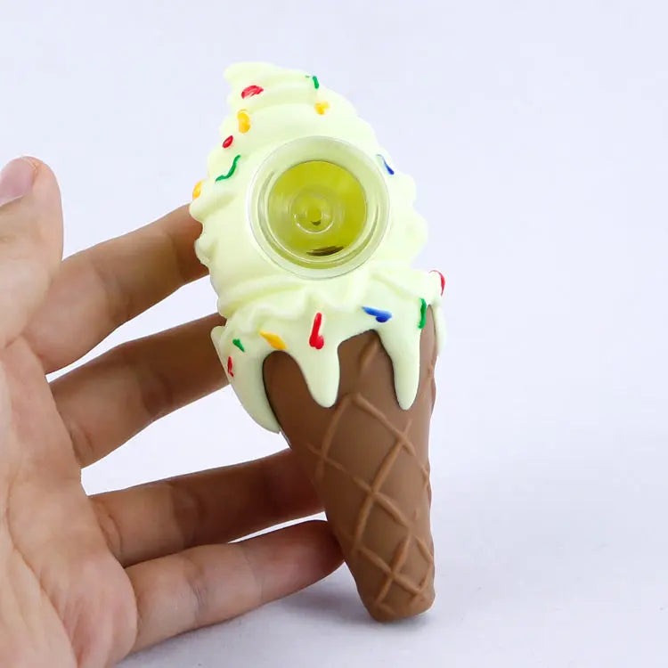 Ice Cream Silicone Hand Pipe