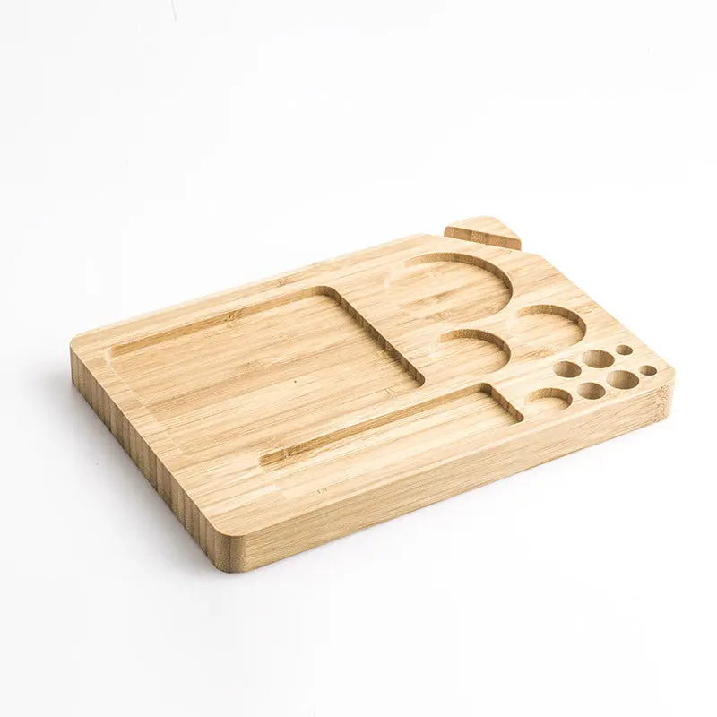 One Piece Wooden Rolling Tray