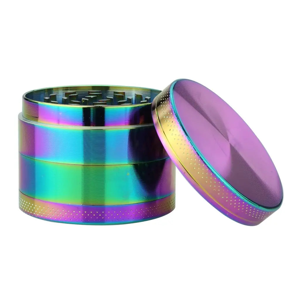 Rainbow Zinc Novelty Designer Herb Grinder 4 Layer 40 MM