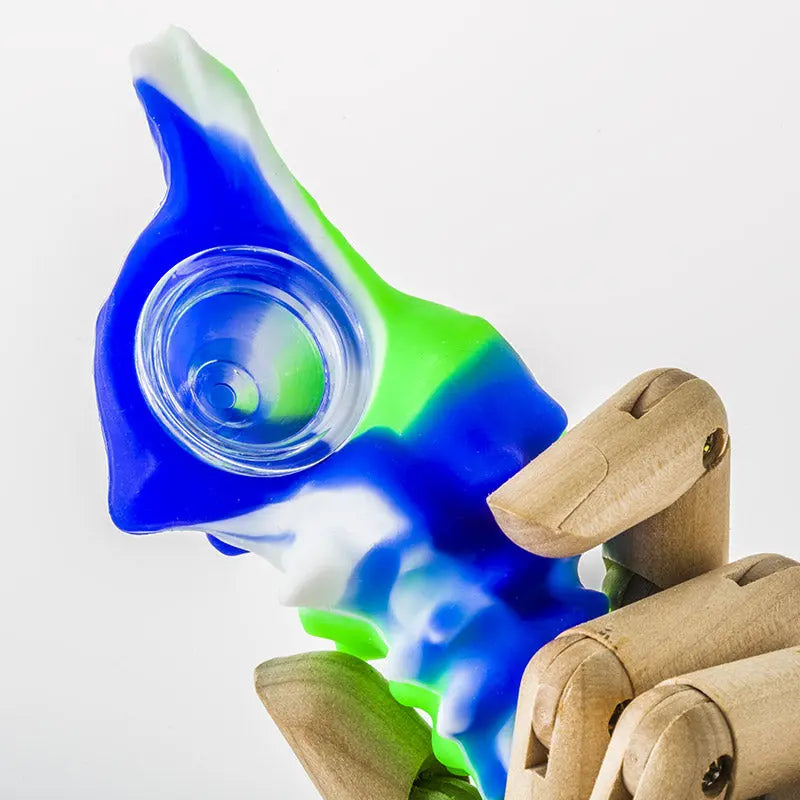 Silicone Conch Hand Pipe With Glass Bowl