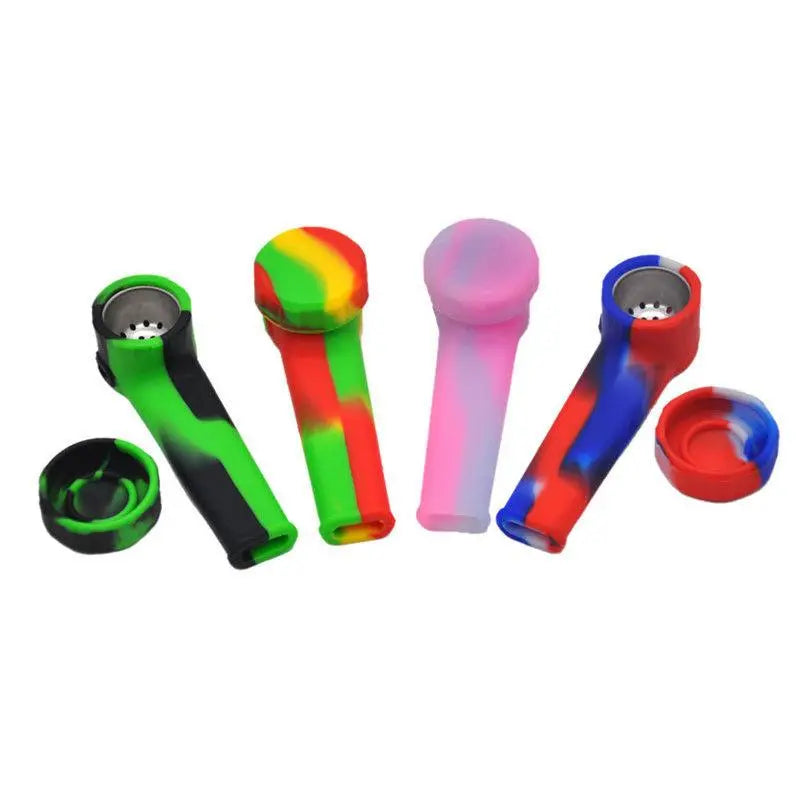 Silicone Pipe With Lid (Color Random) By Puffing Bird