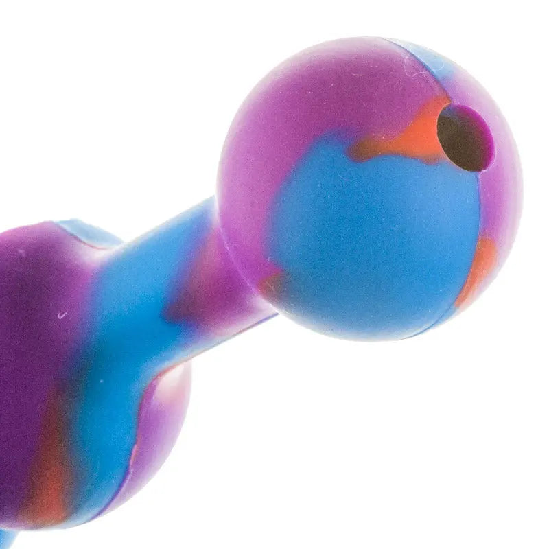 Silicone Triple Bowl Pipe (Random Color)