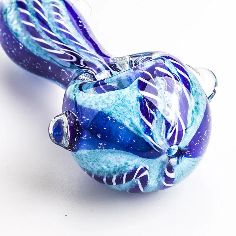 Two Tone Glass Pipe w/ Marbles